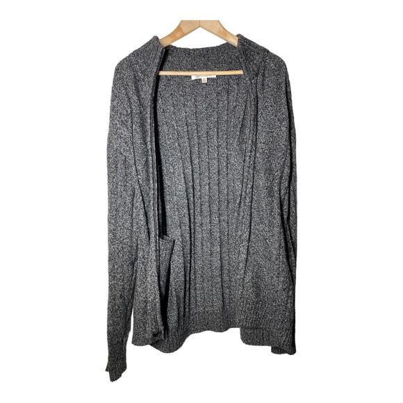 TravelSmith Mens Full Zip Wool Blend Cable Knit Sweater Cardigan Black XL - Picture 2 of 6